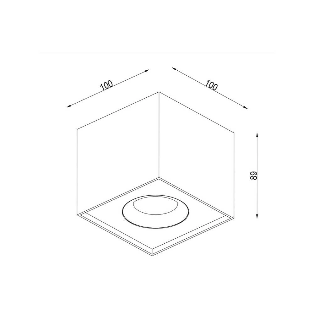 Led plafondspot Iblocc zwart Lyora 4255805301319
