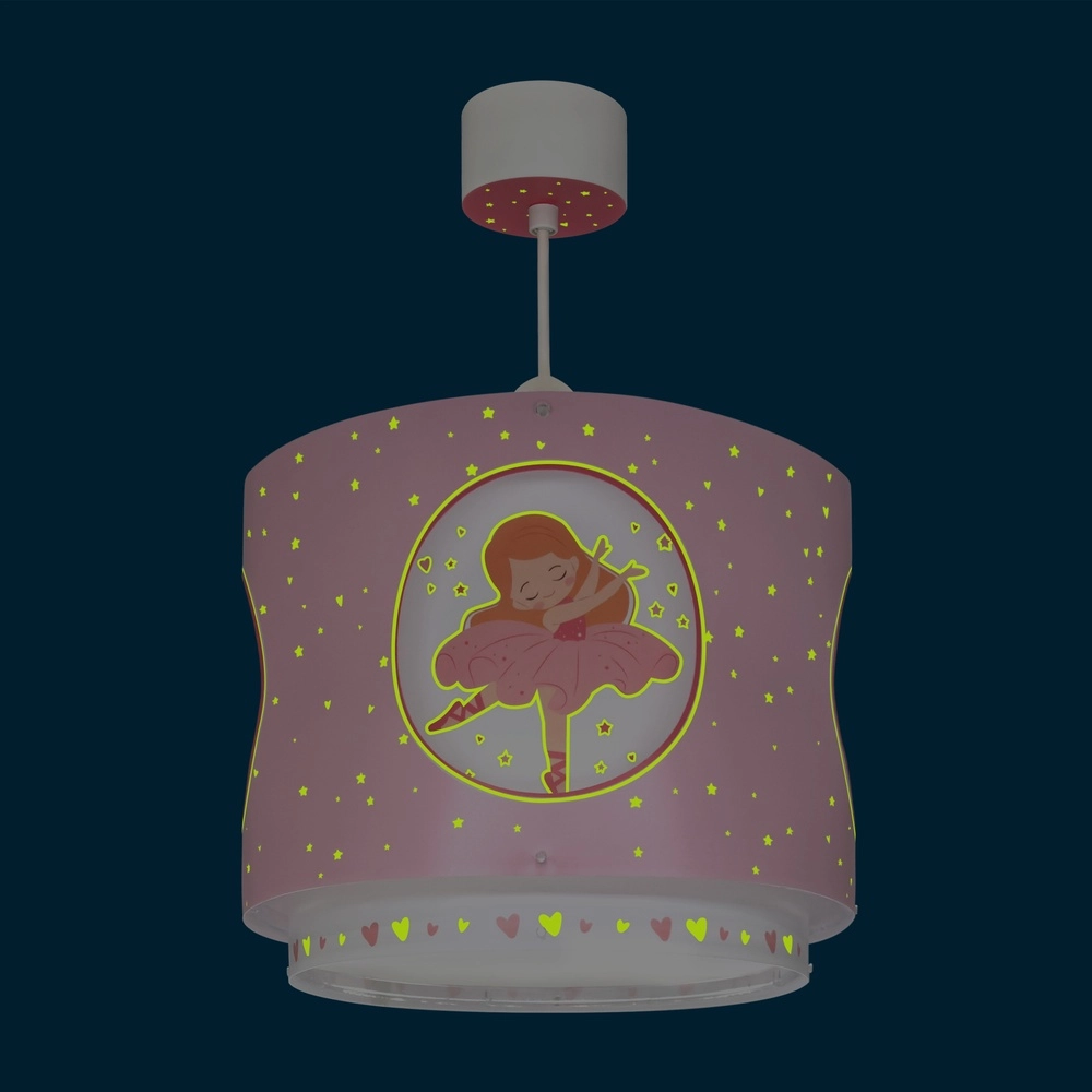 Hanglamp Princess Dance roze glow in the dark Dalber 8420406002743
