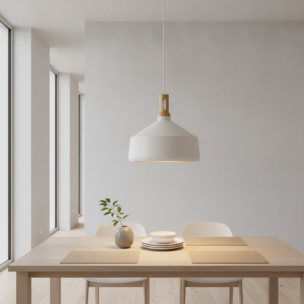 Wit met gouden hanglamp Cornet