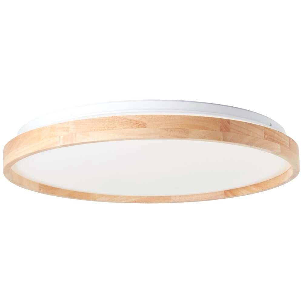 Plafondlamp Alson Ø 49,5cm wit met hout