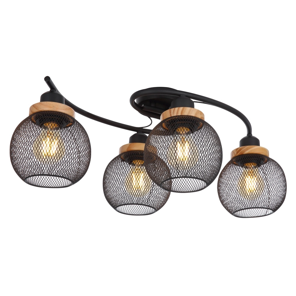 Plafondlamp Pablo zwart gaas