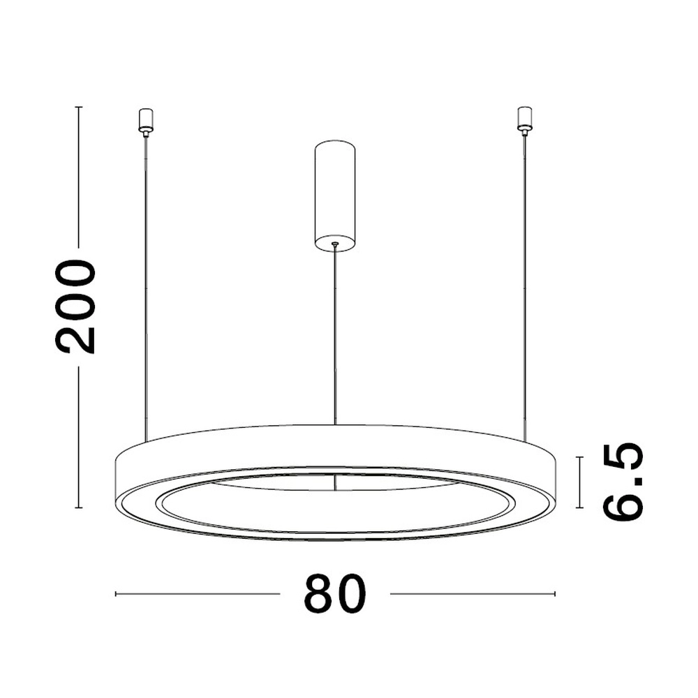 Design hanglamp Sting zwart Ø 80cm Lyora 5212017437419