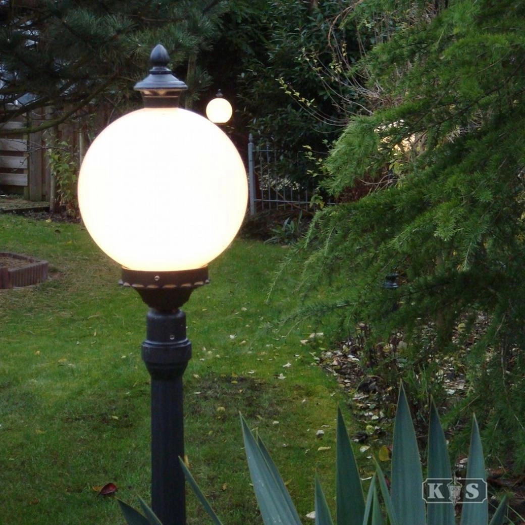 Pathway globe light Madeira 144cm met 25cm bol - zwart KS verlichting 8714732715041