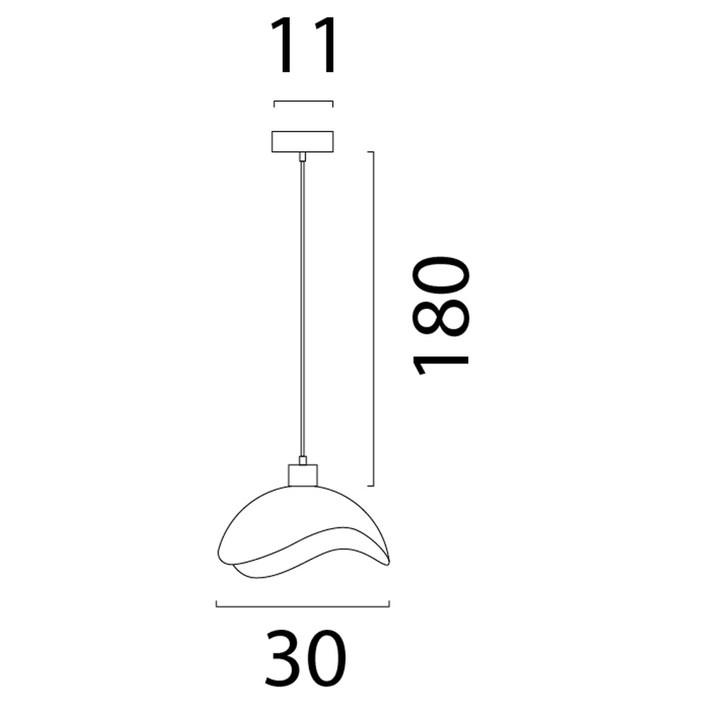 Design hanglamp Volta Ø30cm - golvend - zand Masterlight 8718121393377