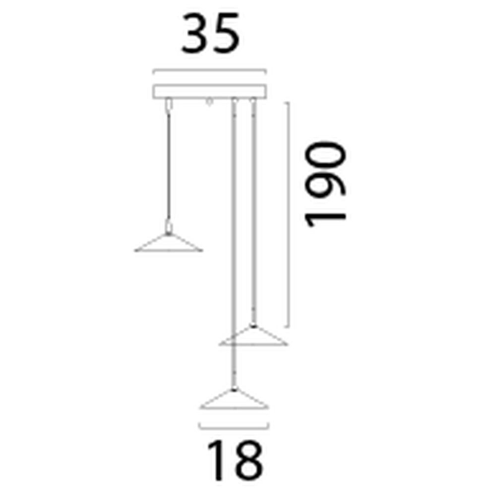 3-lichts hanglamp Ceppo nikkel Ø 18cm rond Masterlight 8718121358666