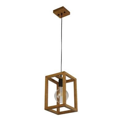 Hanglamp Hout Square Searchlight 5053423189338