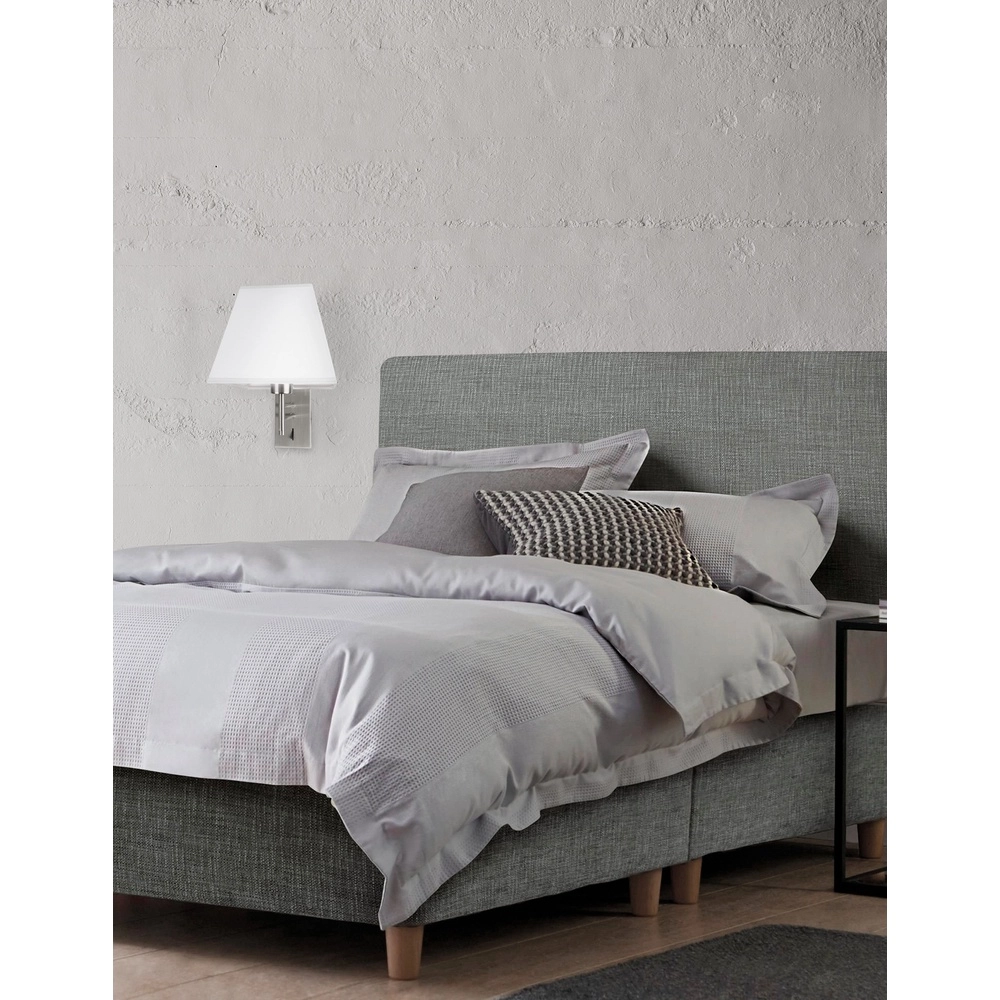 Wandlamp Logan wit met chroom