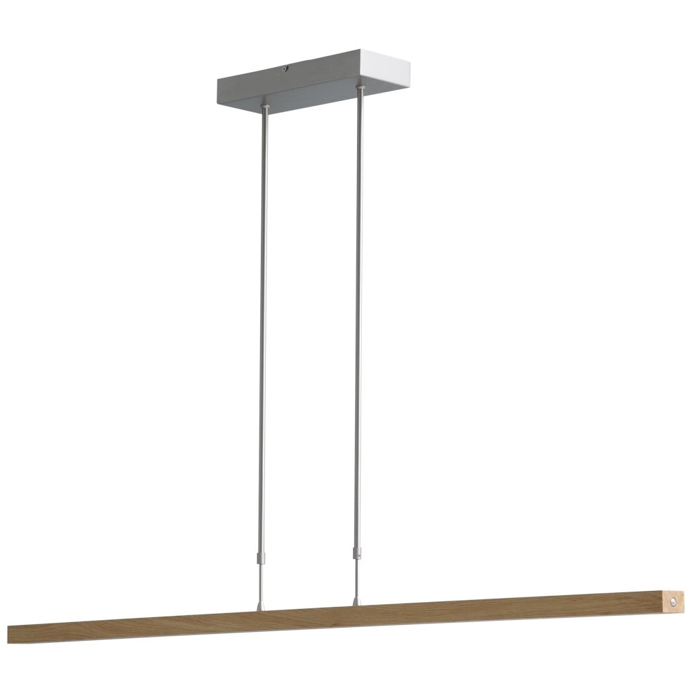 Hanglamp Oak nikkel met hout 134cm Masterlight 8718121183541