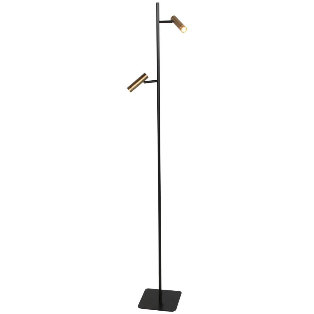 Vloerlamp 2-lichts Lumo zwart met goud Steinhauer 8712746184662