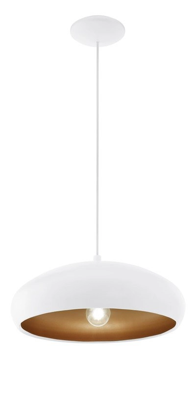 Hanglamp Mogano 1 40cm wit met roodkoper Eglo 9002759946067