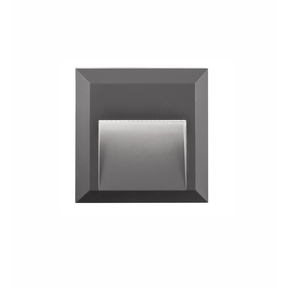Vierkante wandlamp Pulsar grijs