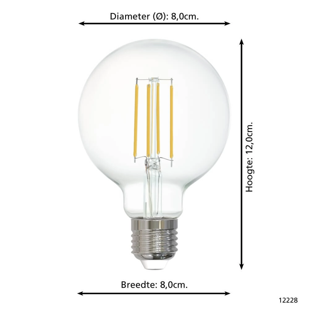 Led lampenbol Zigbee - E27 - 6 watt - 2700K - G80 Eglo 9002759122287