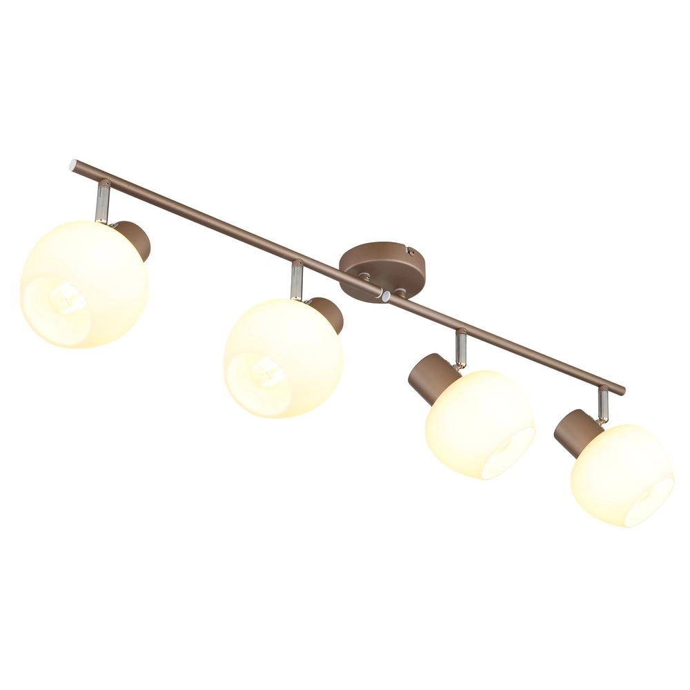 Plafondlamp Eileen 4-lichts koffie bruin