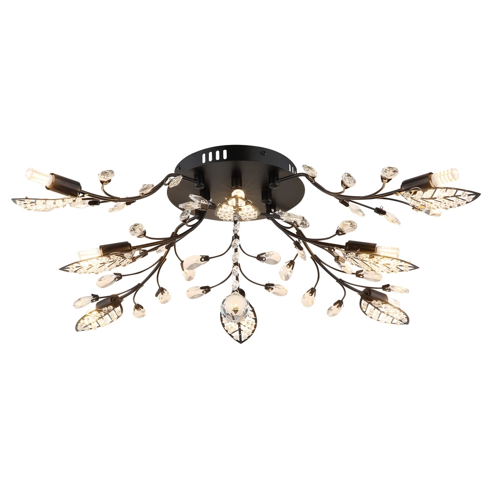 Klassieke plafondlamp Janis zwart