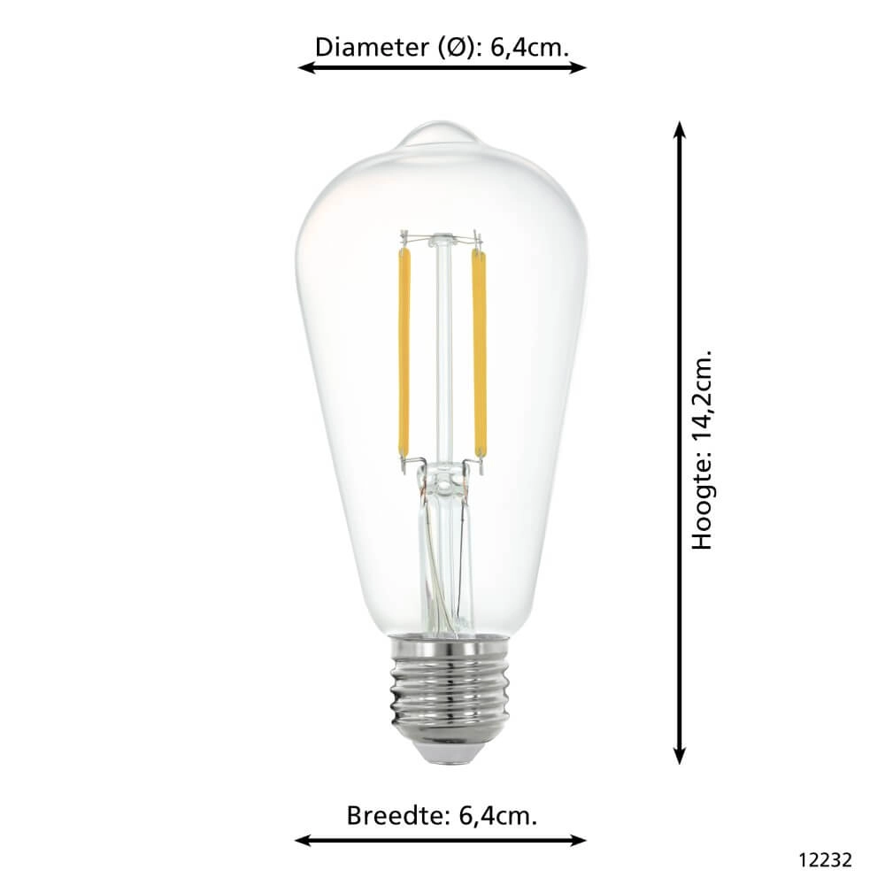 Led lampenbol Zigbee - E27 - 6 watt - 4000K - ST64 Eglo 9002759122324
