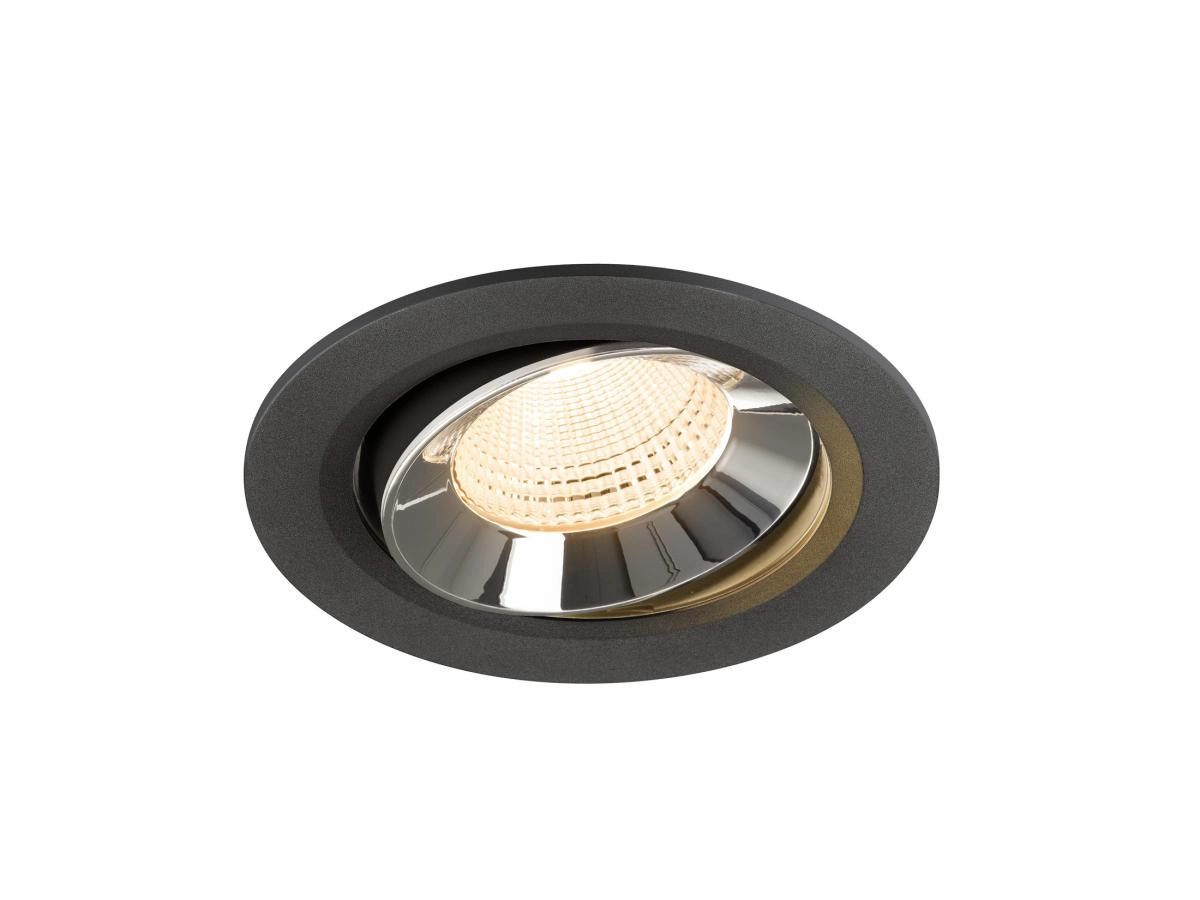 Inbouwspot Numinos Move L zwart/chroom 2700K - 55gr