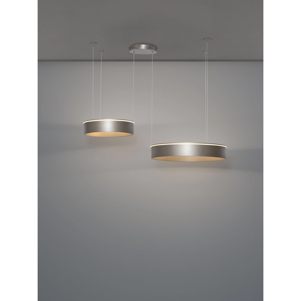 Moderne hanglamp Olivia dubbel nikkel Lyora 5212017494276