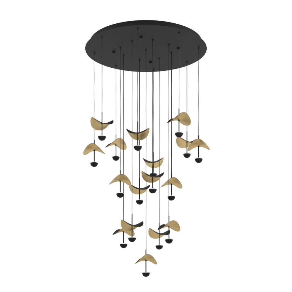 Zwart met goude hanglamp Dracera Stars of Light 9008606270552