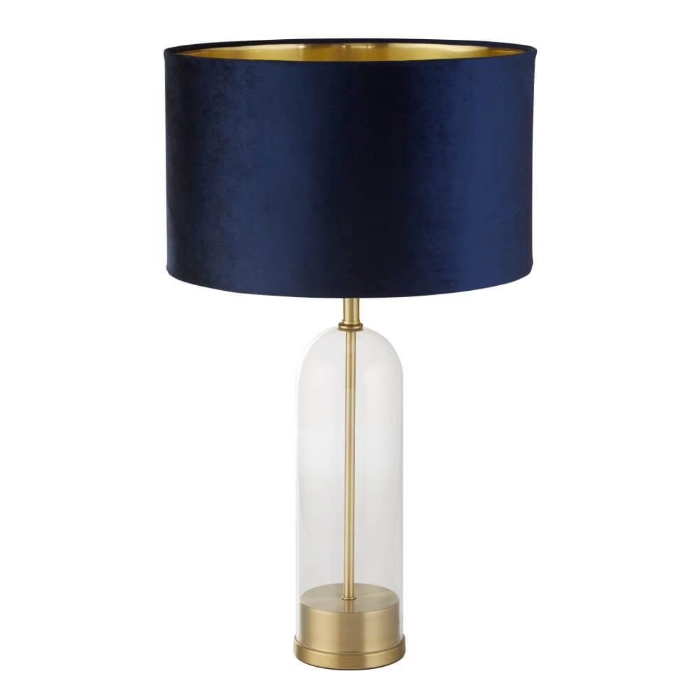 Tafellamp Oxford met donkerblauwe kap