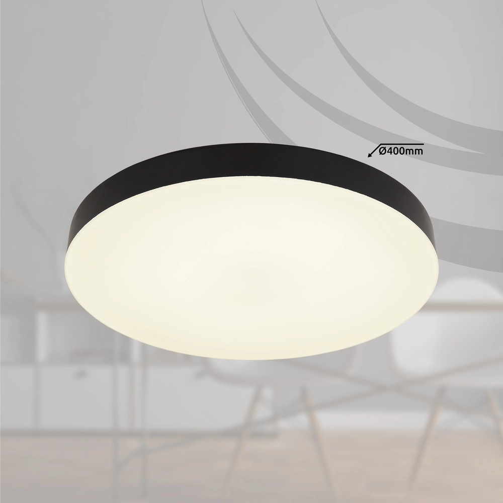 Plafonniere Matthew design zwart Ø 40cm Globo 9007371459209