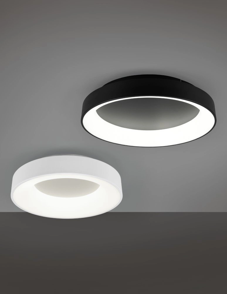 Led plafondlamp Girona 48w - 2700-6000K - 60cm zwart Trio 4017807489866