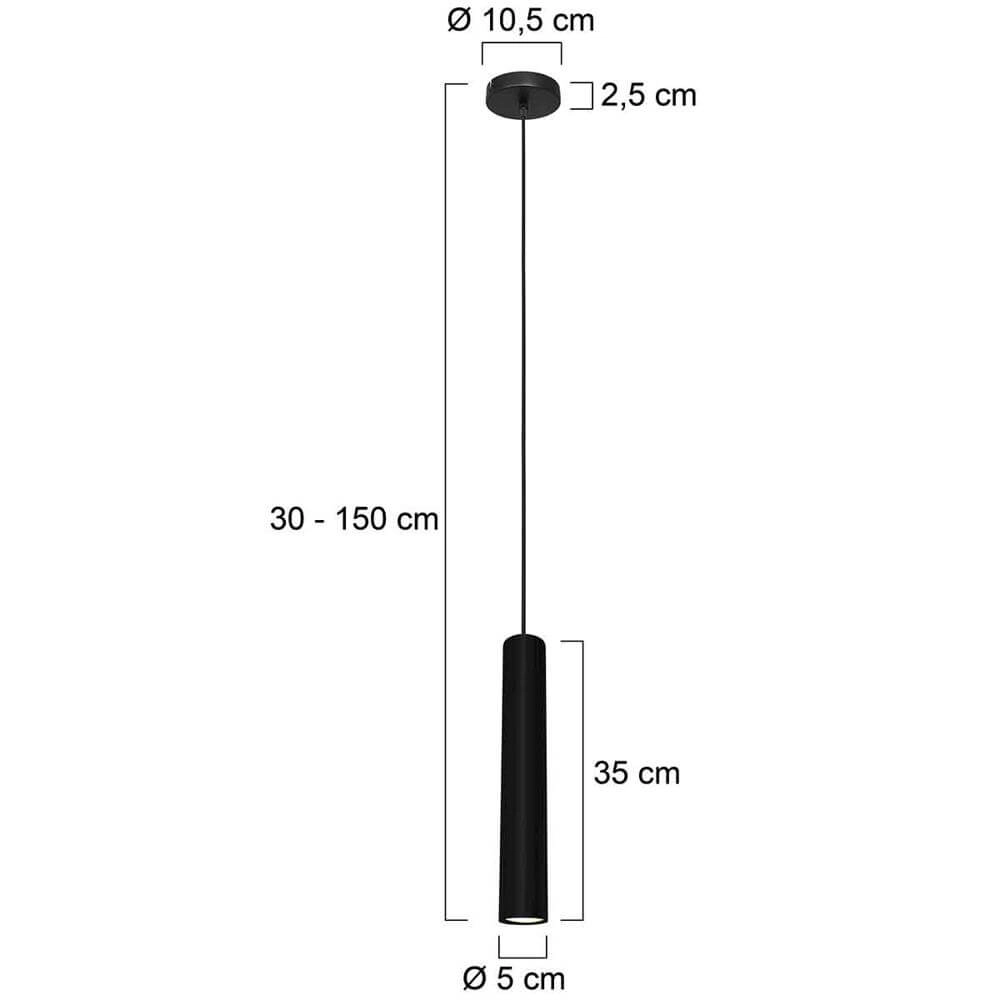 Design hanglamp Tubel zwart Steinhauer 8712746174281