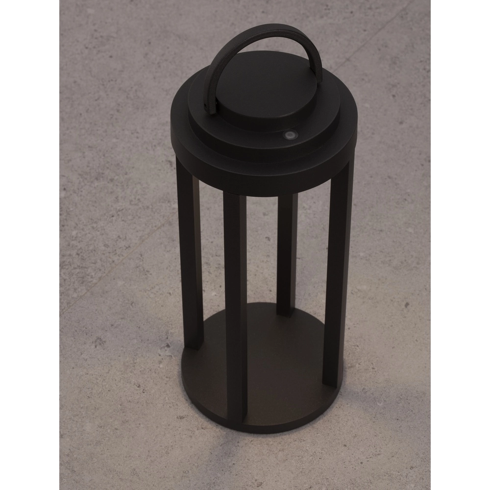 Strakke tafellamp Mocha antraciet 35cm