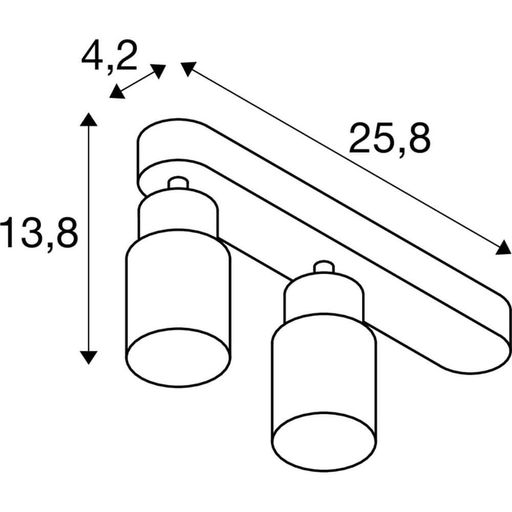 Spot Puri 2.0 Tube zwart dubbel SLV 4024163294188