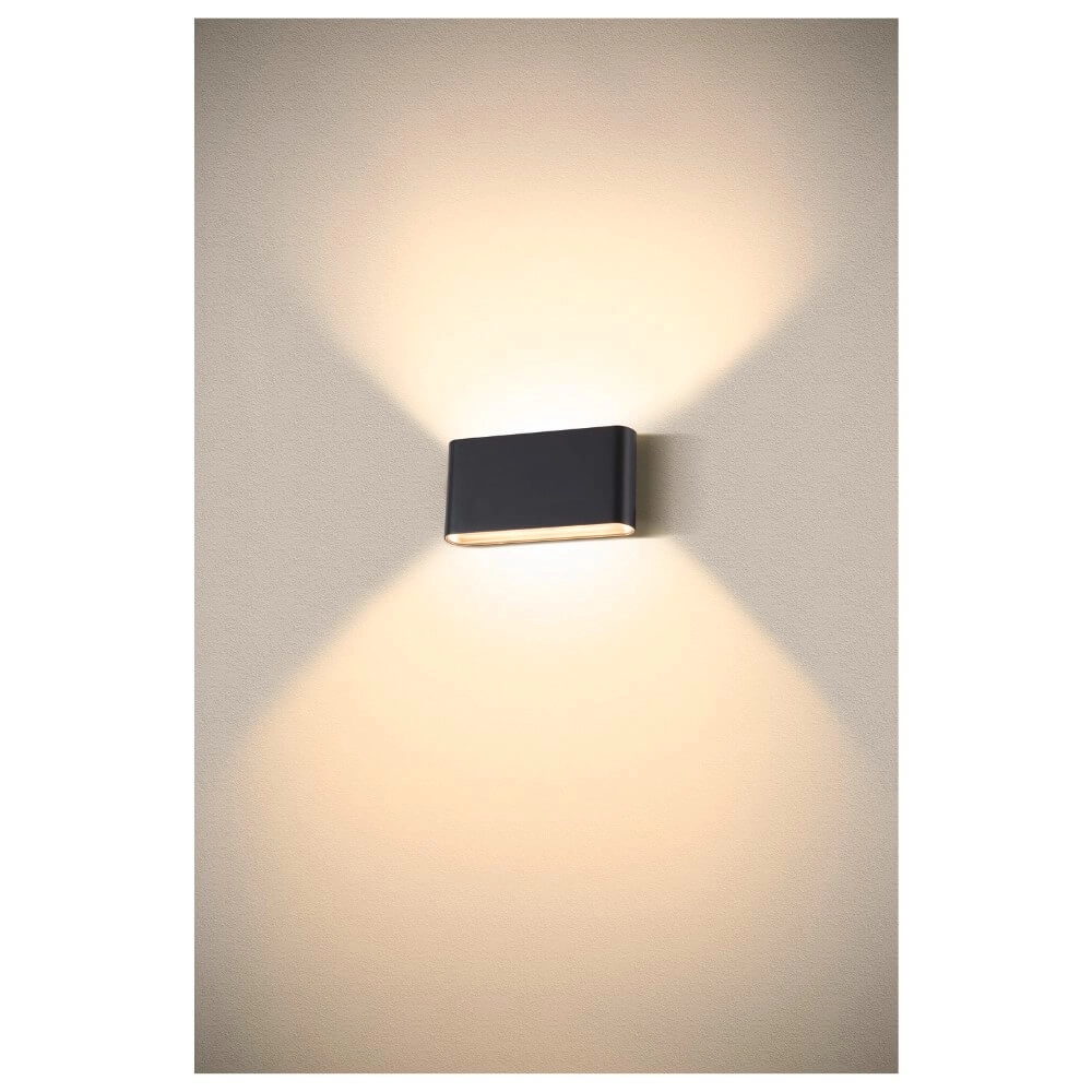Led muurspot Oval 18 Up & down - zwart SLV 4024163273442