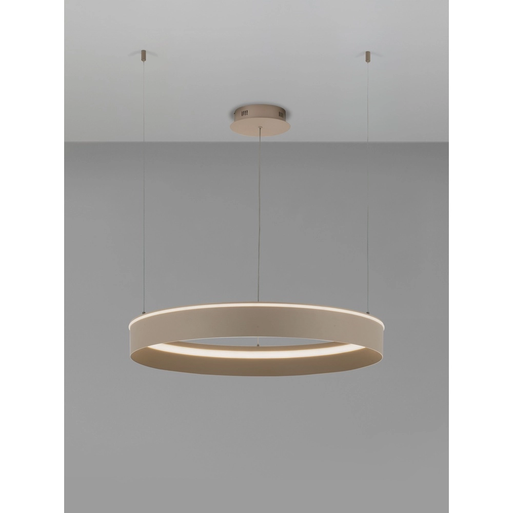 Moderne hanglamp Olivia zand bruin Ø 78cm Lyora 5212017494191