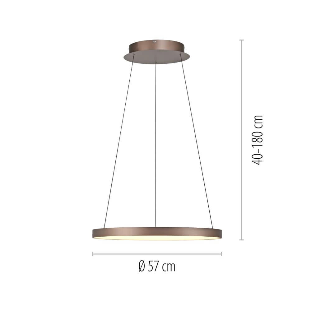 Ronde hanglamp Hoop bruin Paul Neuhaus 4012248384701