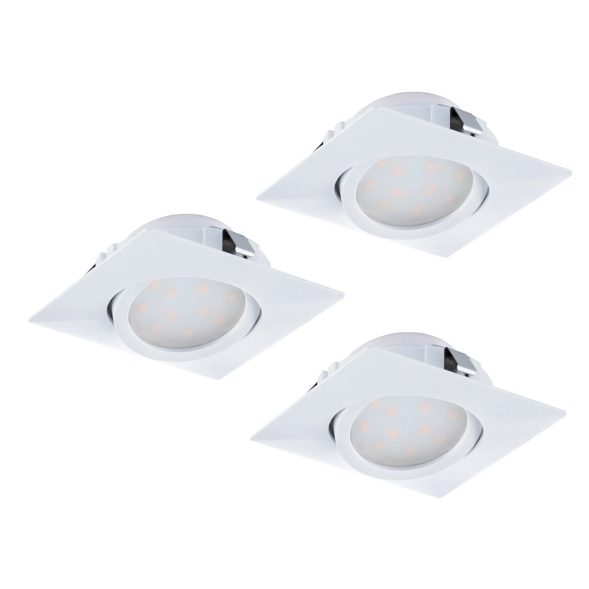 Led plafondspot Pineda Square (3x) set van 3