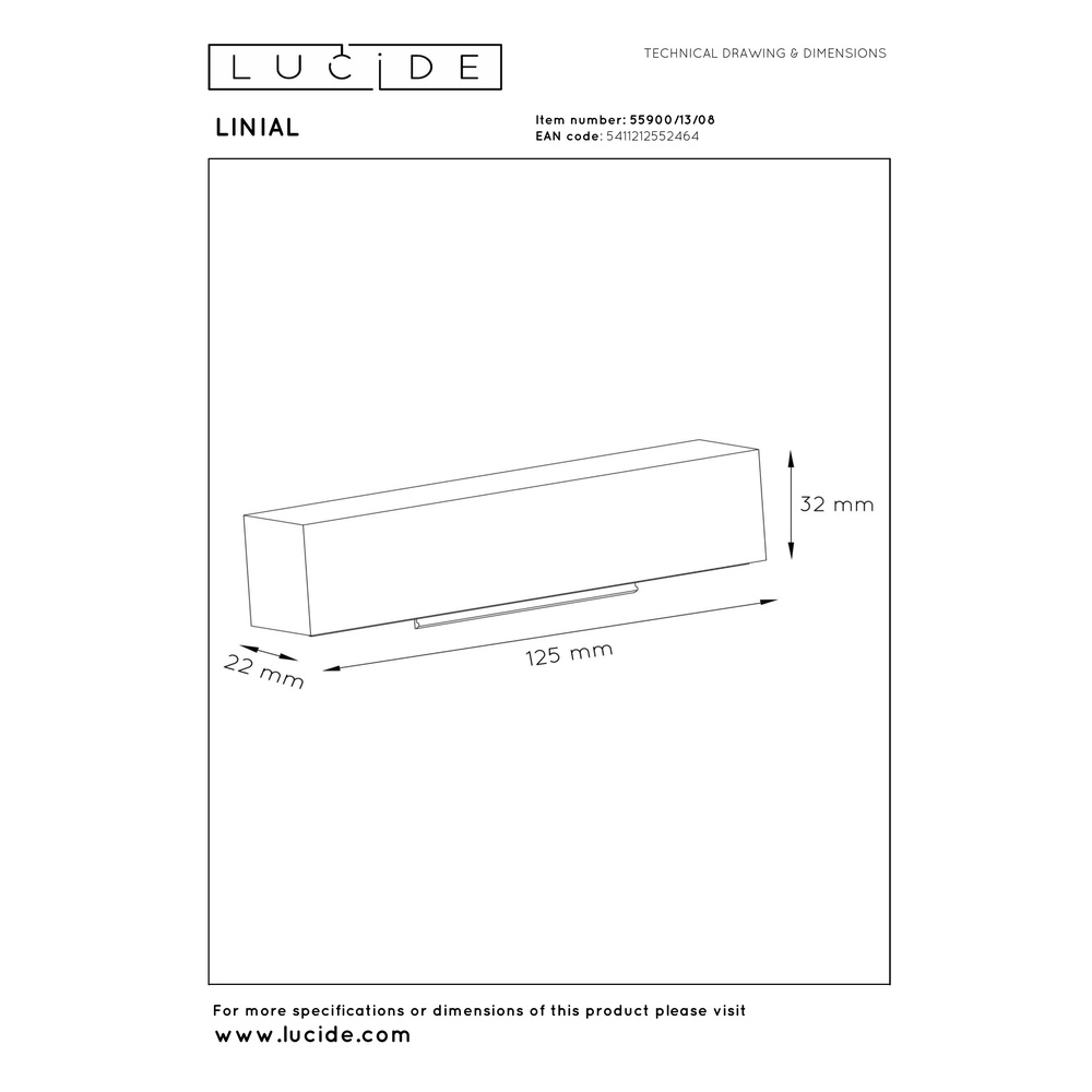 Aansluitdoos 1-fase Linial mat zwart chroom Premium by Lucide 5411212552464
