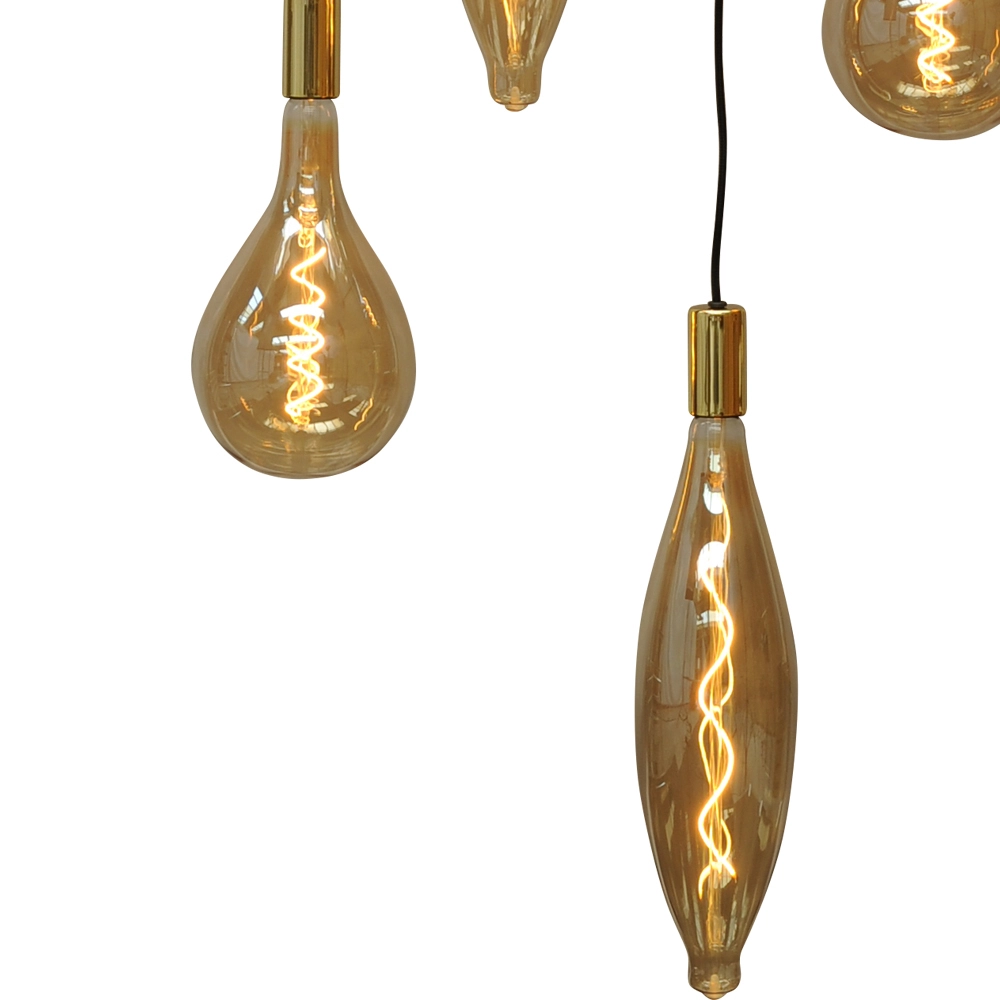 Gouden hanglamp Aton 8-lichts Masterlight 8718121188812