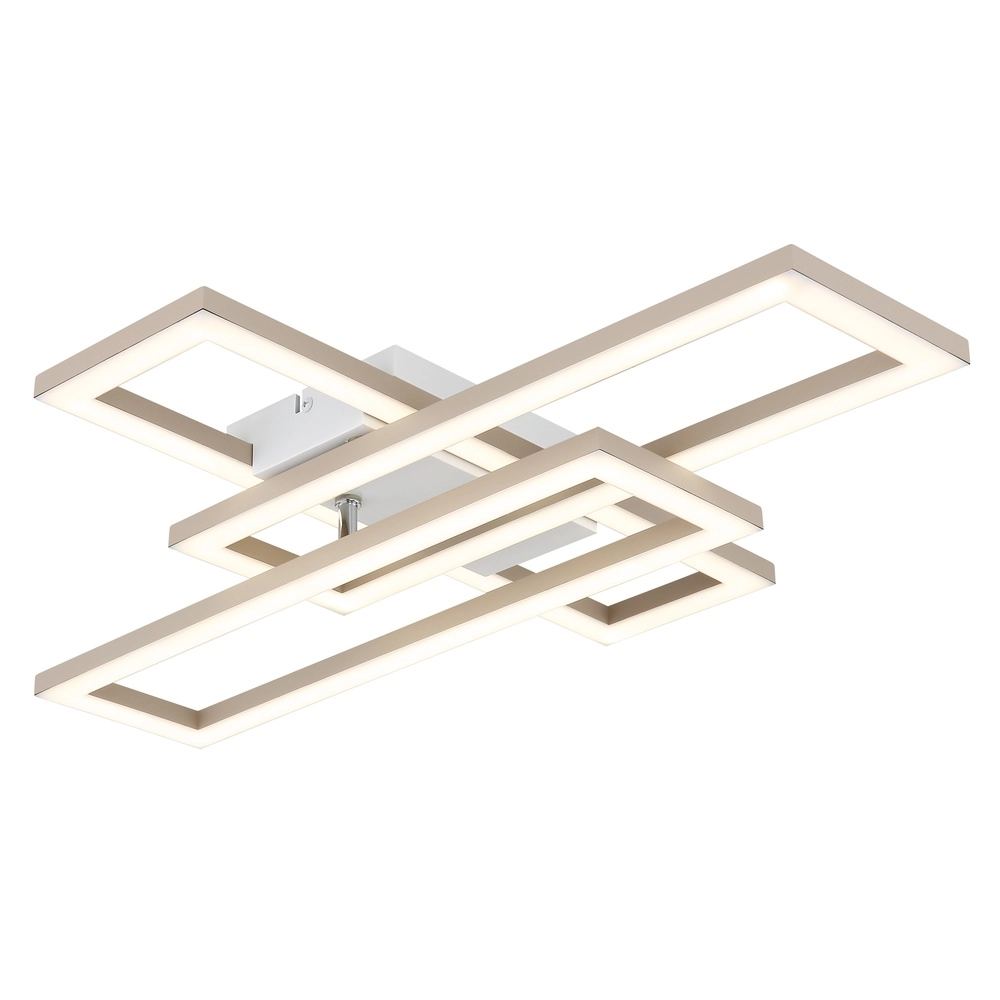Moderne plafondlamp Wilton zand bruin 40cm