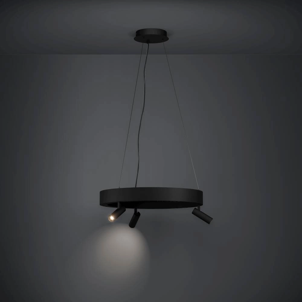Zwarte led hanglamp Bruscoli Ø 60cm Stars of Light 9008606221172