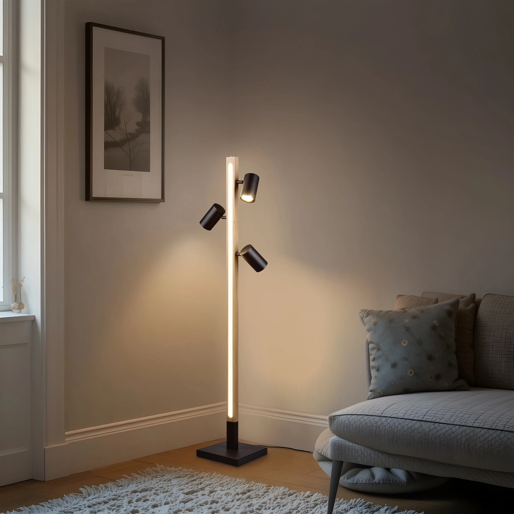 Design vloerlamp Marley zwart Trio 4017807559767