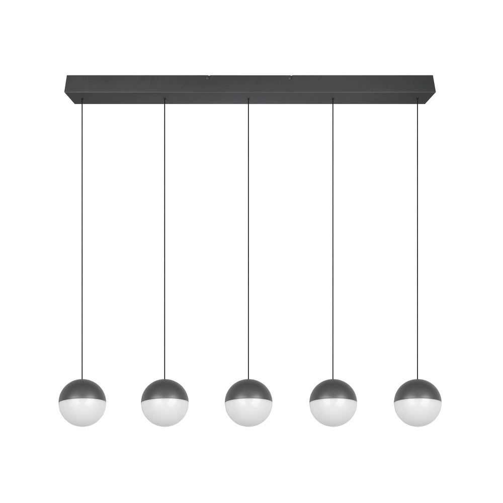 5-lichts hanglamp Senta antraciet Trio 4017807697872