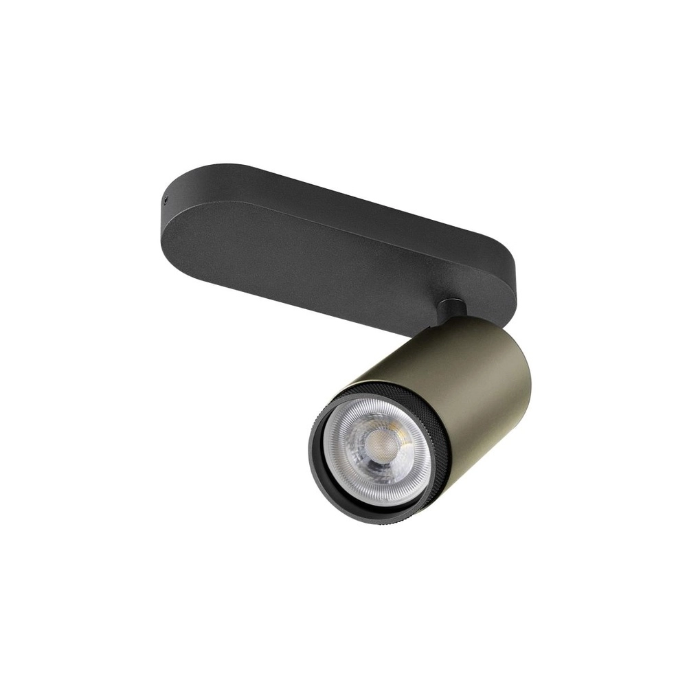 Opbouwspot Grip! L brons met zwarte ring SLV 4024163304429