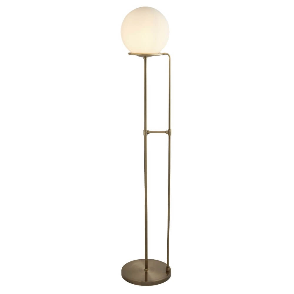 Vloerlamp Orbital met glazen bol