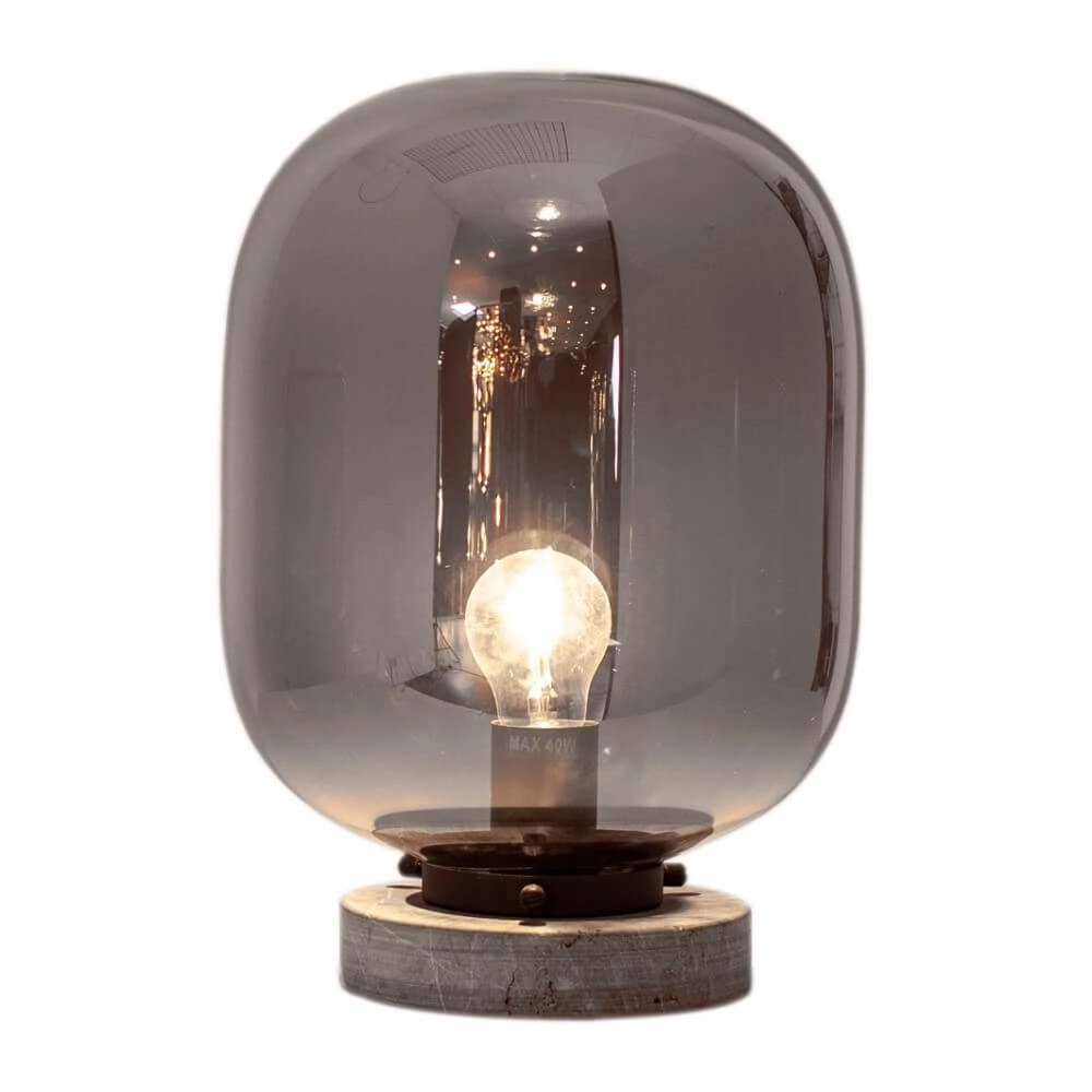 Tafellamp Leola smoke glas