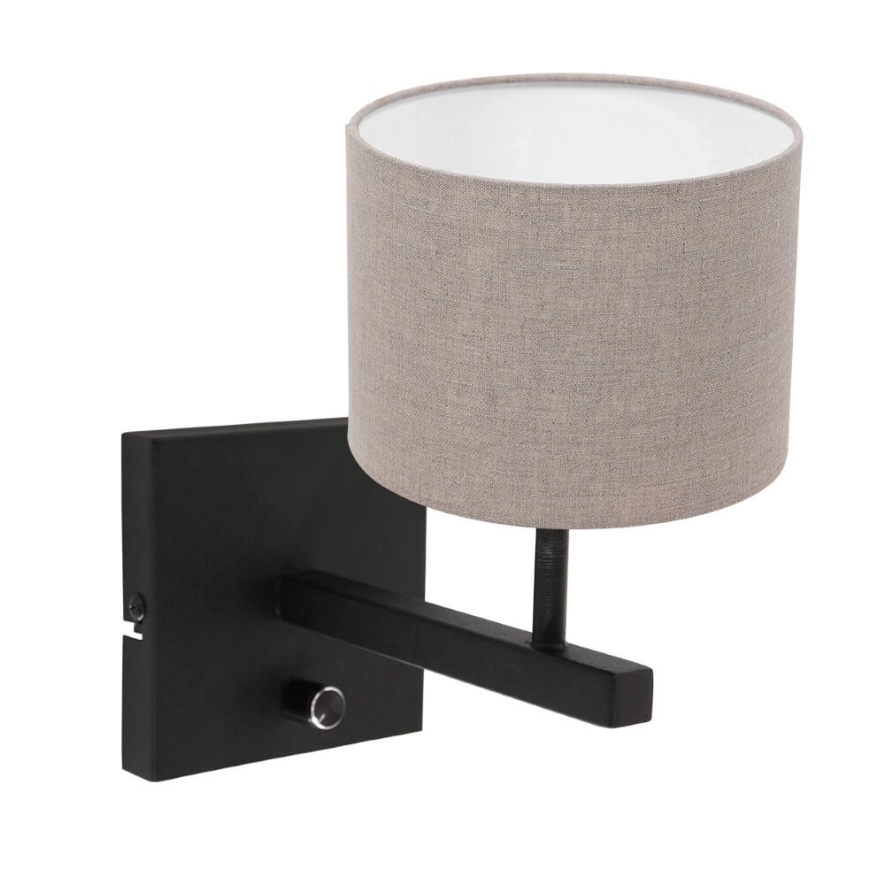 Wandlamp Stanger met taupe kap Steinhauer 8712746146424