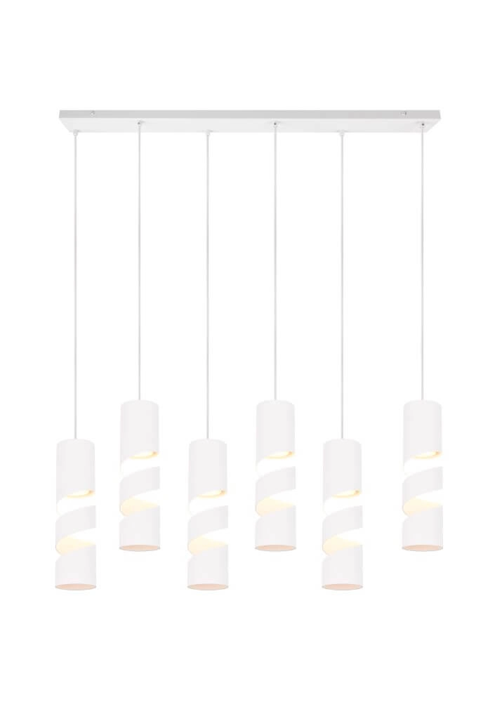 6-lichts koker hanglamp Stream wit Trio 4017807614015
