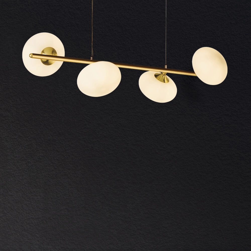 Gouden hanglamp Pebble 4-lichts Searchlight 5053423230726