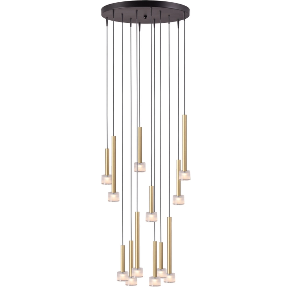 Led hanglamp Fabro 12-lichts - mat goud