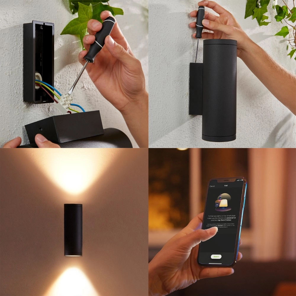 Buitenlamp Up - Down Hue Appear Zwart Philips 8718696174371