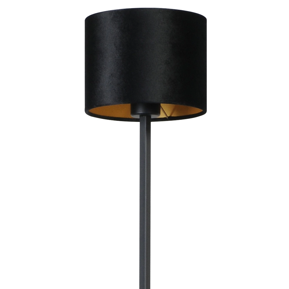 Zwarte vloerlamp Venus 175cm met zwarte lampenkap Masterlight 8718121204291