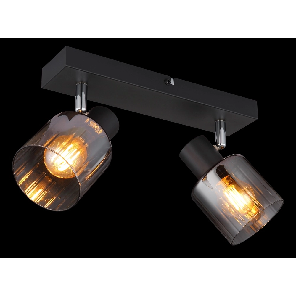 Plafondlamp Jack 2-lichts zwart Globo 9007371516834