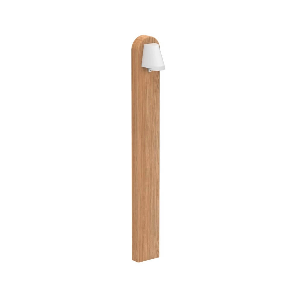 Houten tuinlamp Beamy Teak en wit