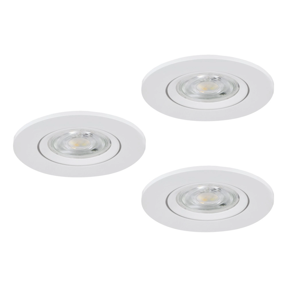 Set van 3 inbouwspots Barranco wit Ø 9cm - 3-staps CCT Eglo 9008606359424